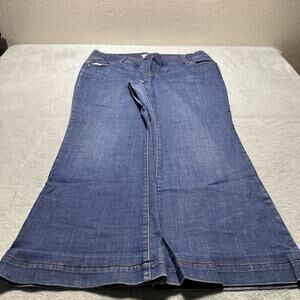 Y2k 2000s Beyond Baggy Bootcut Jean SZ 18 40x29 Bell Bottom Hamilton Flap Pocket